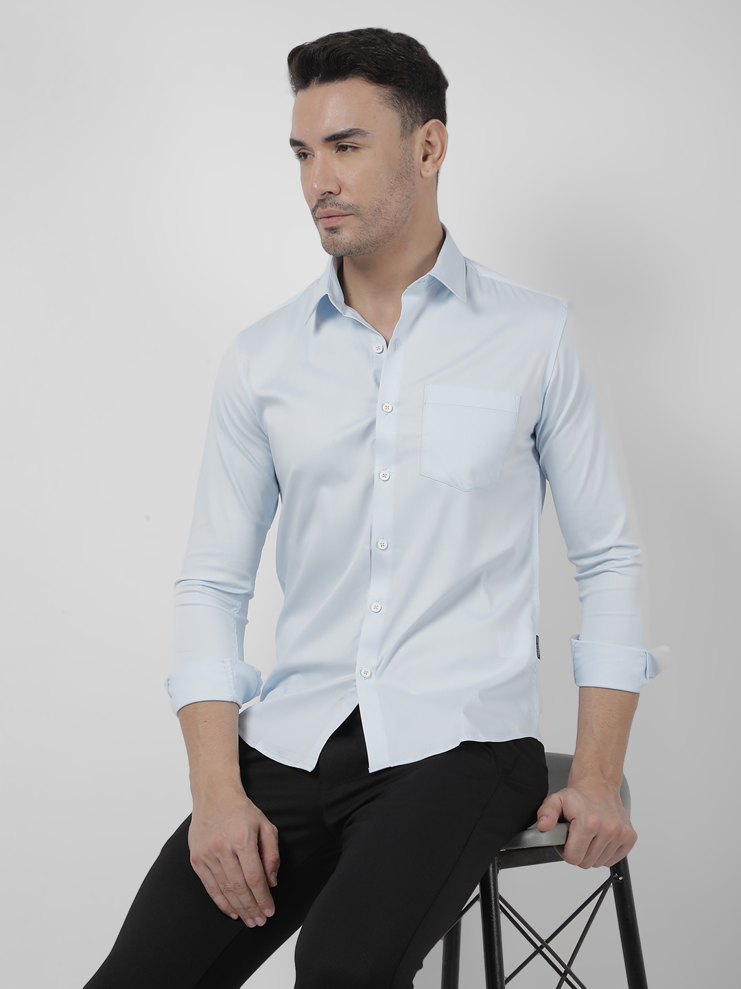 Numero Uno Men SOLID Blue Shirt